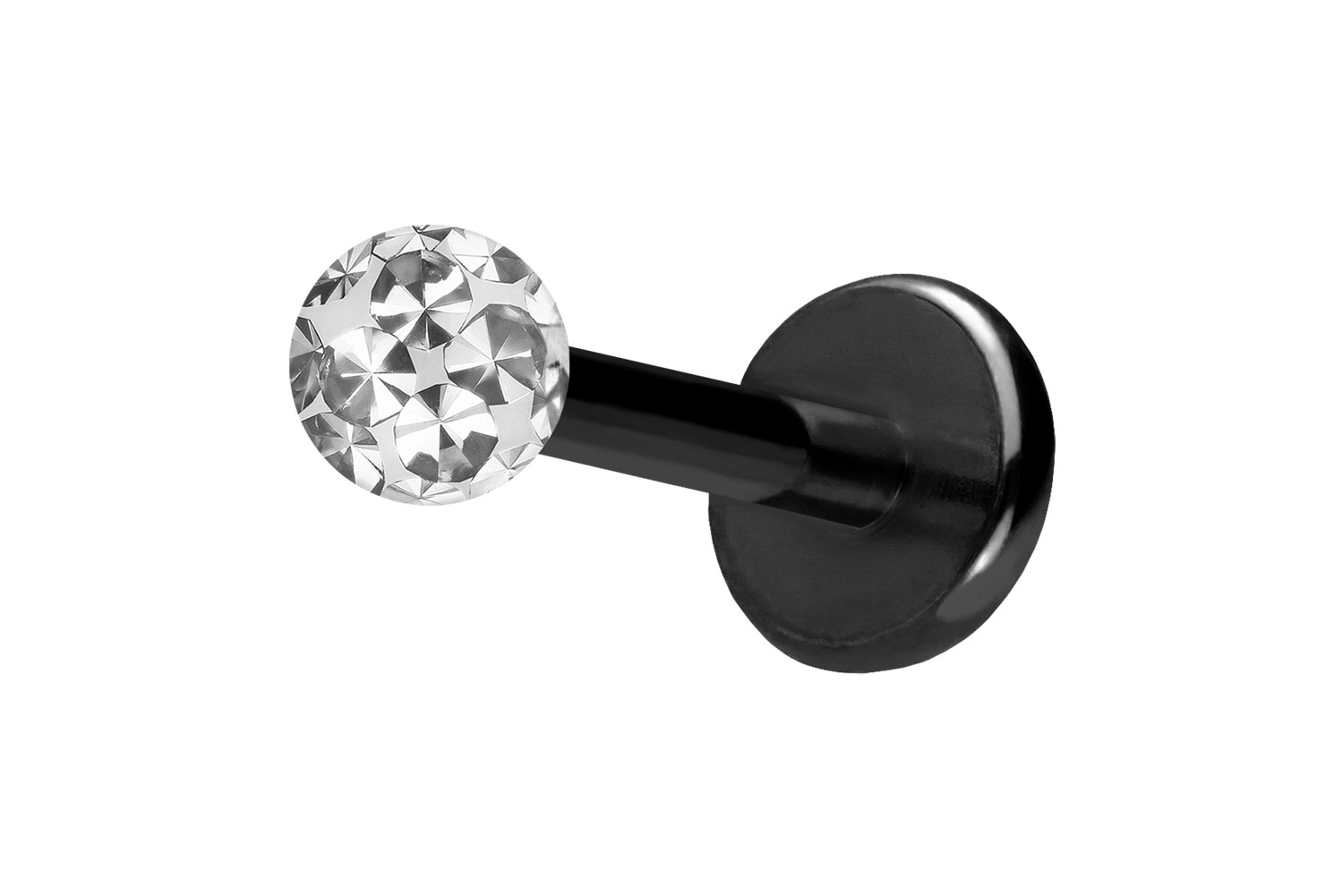 Titan Labret Piercing mit Push Fit EPOXY-KUGEL